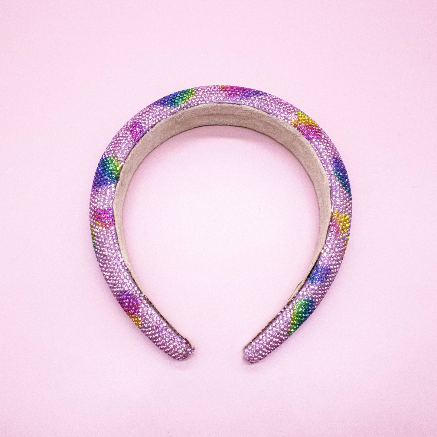 Rainbow Heart Kid's Rhinestone Headband