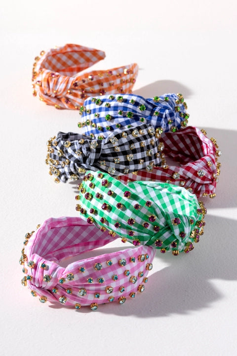 Gingham Picnic Top Knot Headband