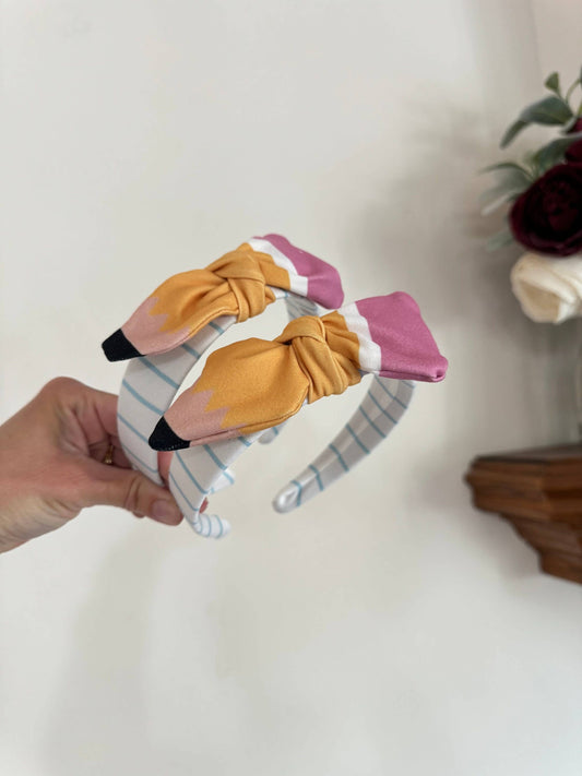 #2 Pencil Bow School Girl Headband