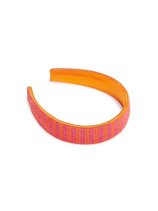 Orange You Glad Beaded Headband