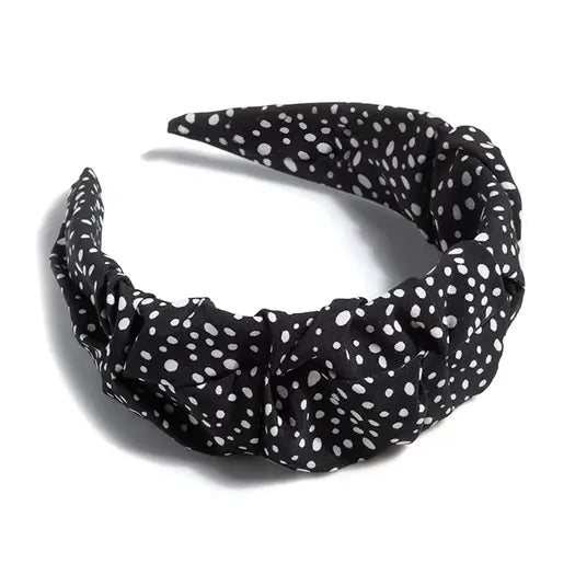 Whimsical Polka Dot Ruched Headband