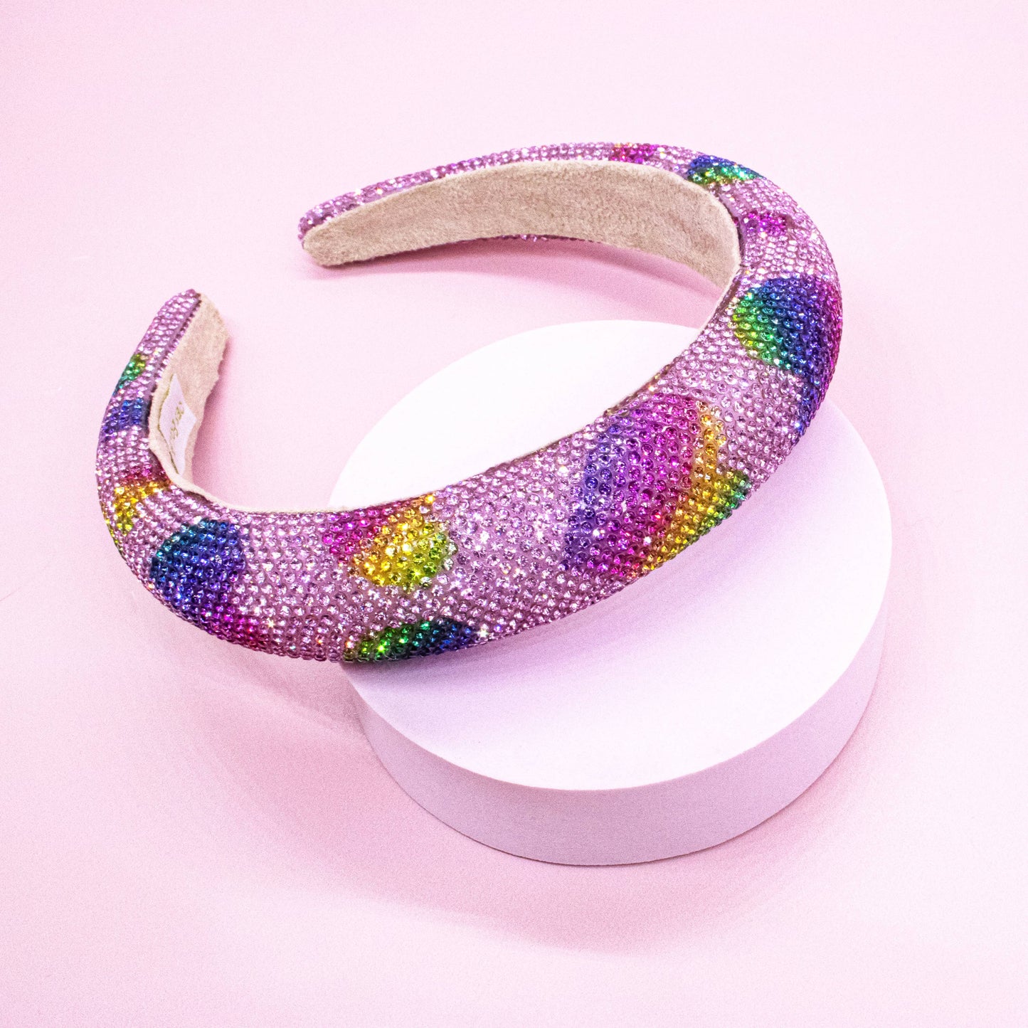 Rainbow Heart Kid's Rhinestone Headband